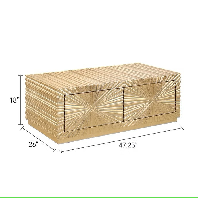 A-CT06 HELIOS GOLD LEAF COFFEE TABLE