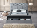 Switch B9015 EMERALD GREY BED WITH USB CHARGER AND STORAGE AVAILABLE IN QUEEN AND KING SIZES 2 image