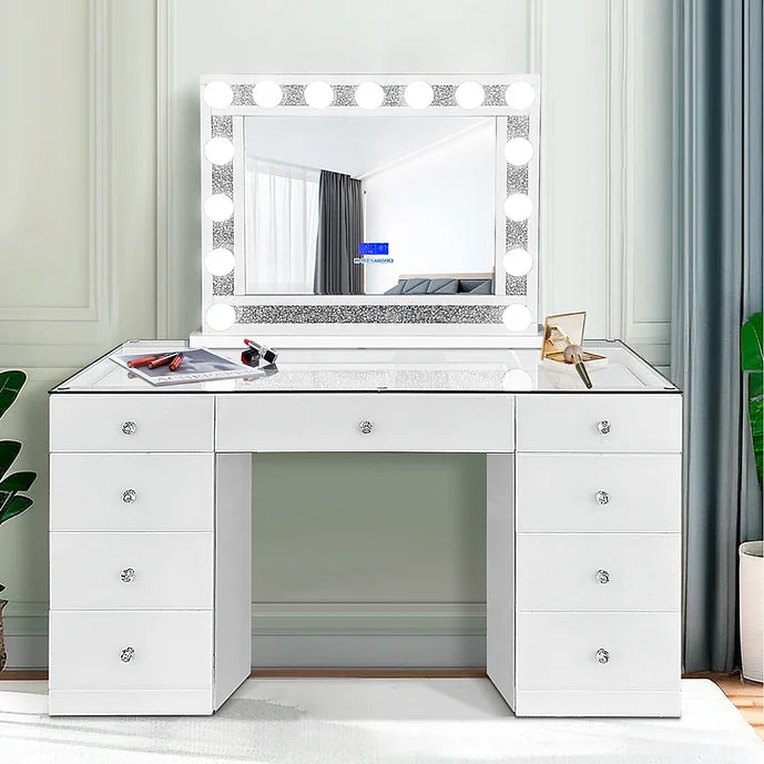 A-VM04-BIRI MIRROR WITH CONSOLE WITH LED LIGHTS AND AND BLUETOOTH SPEAKER