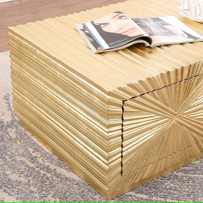 A-CT06 HELIOS GOLD LEAF COFFEE TABLE