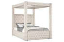 Switch B8013 MANSION BEIGE BED PLATFORM BED AVAILABLE IN QUEEN AND KING SIZES 2 image