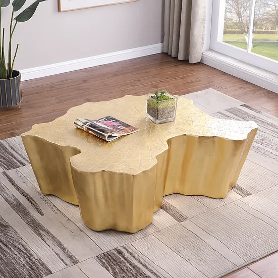 A-CT08 ORO GOLD LEAF COFFEE TABLE