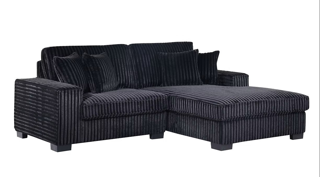 S861 COMFY II 2 PIECE BLACK SECTIONAL