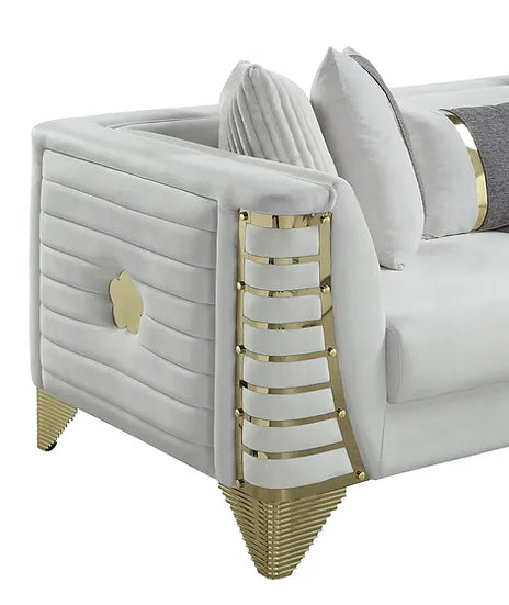 S4010 DONOVAN CREAM LIVING ROOM SET AVAILABLE AS 2 PIECE OR 3 PIECE SET