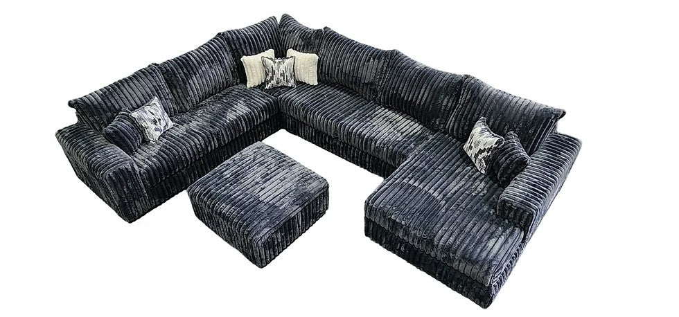 S320 TEXAN GREY 4 PIECE SECTIONAL AVAILABLE PLUS OPTIONAL OTTOMAN