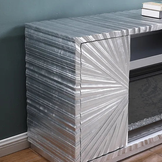 A-F06 SELENE SILVER LEAF FIREPLACE