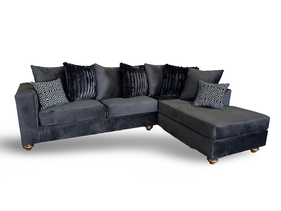 S310 RIVERA 2 PIECE BLACK SECTIONAL