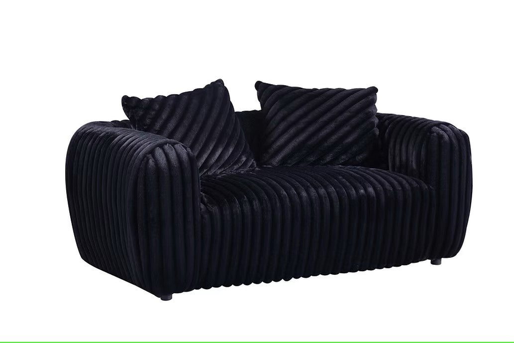 S8809 ELI BLACK LIVING ROOM SET AVAILABLE AS 2 PIECE AND 3 PIECE SET