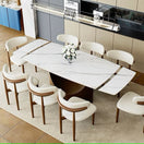 Switch AMAN GLOSSY WHITE 71&quot;-95&quot; DINING TABLE AN 6 CHAIRS - EXTRA CHAIRS CAN BE PURCHASED SEPERATELY 2 image