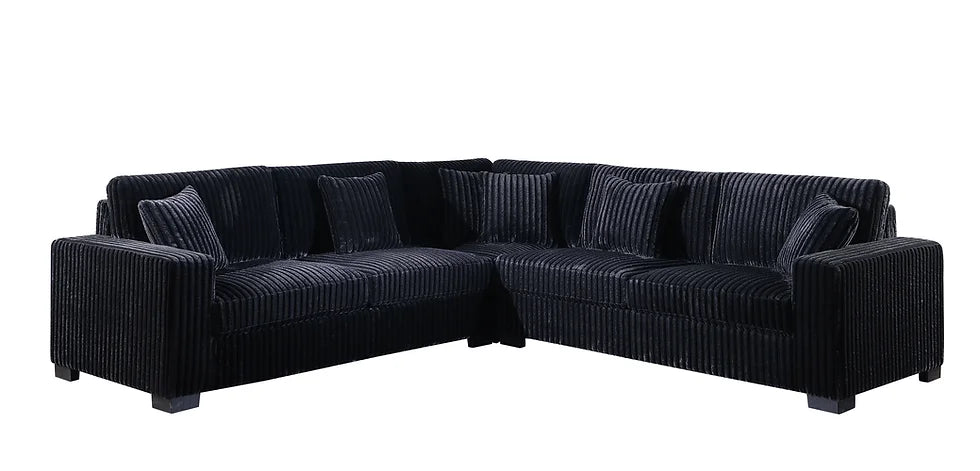 S861 COMFY II 3 PIECE BLACK SECTIONAL