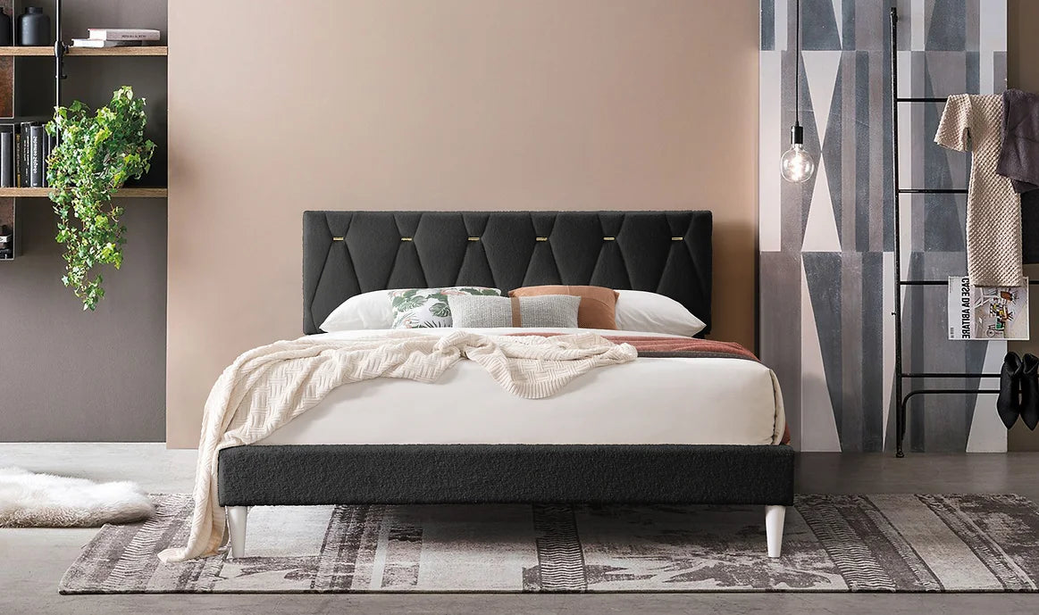 B8070 KIRAN BLACK BED AVAILABLE IN FULL QUEEN AND KING SIZES