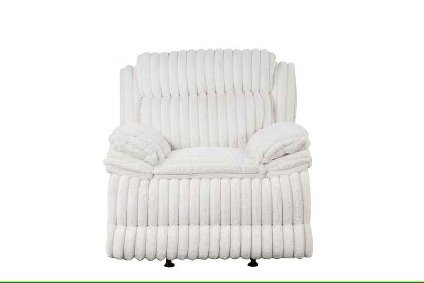 S3939 MELOW 3 PIECE WHITE FABRIC LIVING ROOM SET