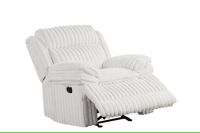 S3939 MELOW 3 PIECE WHITE FABRIC LIVING ROOM SET