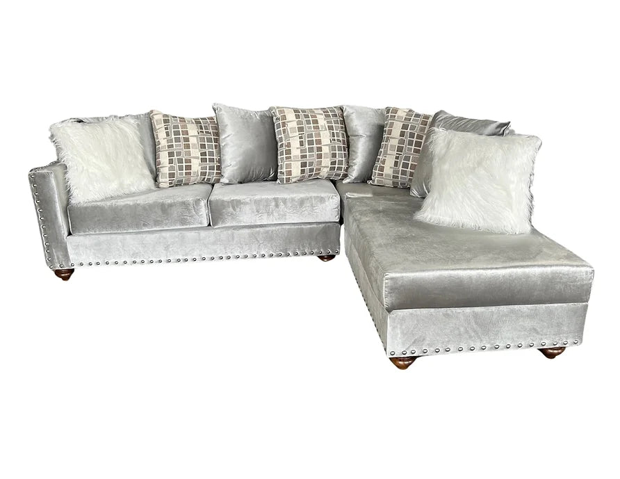 S315 2 PIECE SILVER SECTIONAL