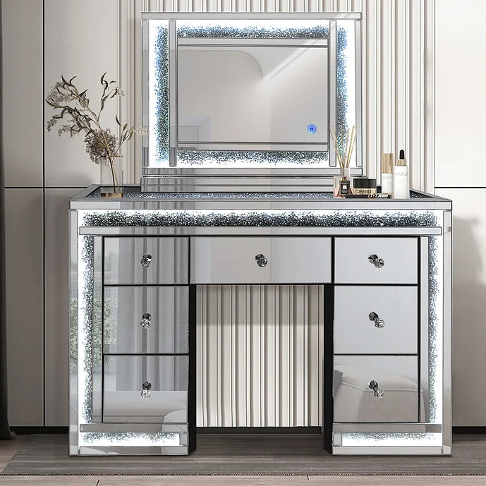 A-VM01 AMORE MIRROR WITH CONSOLE WITH LED LIGHTS AND AND BLUETOOTH SPEAKER