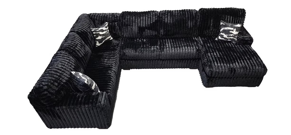 S319 AUSTIN 3 PIECE BLACK SECTIONAL