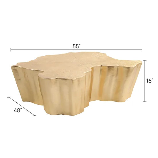 A-CT08 ORO GOLD LEAF COFFEE TABLE