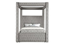 Switch B8013 MANSION GREY BED PLATFORM BED AVAILABLE IN QUEEN AND KING SIZES 3 image