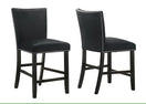 Switch D1236 VALENTINO BLACK 7 PC DINING SET INCLUDES REAL MARBLE TOP TABLE WITH 6 CHAIRS 2 image