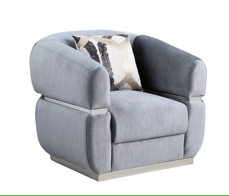 S3500 CARMELA GREY LIVING ROOM SET AVAILABLE AS 2 PIECE OR 3 PIECE SET