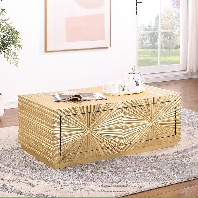 A-CT06 HELIOS GOLD LEAF COFFEE TABLE