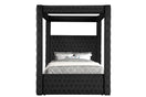Switch B8013 MANSION BLACK BED PLATFORM BED AVAILABLE IN QUEEN AND KING SIZES 3 image