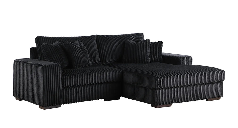 S859 COMFY 2 PIECE BLACK SECTIONAL