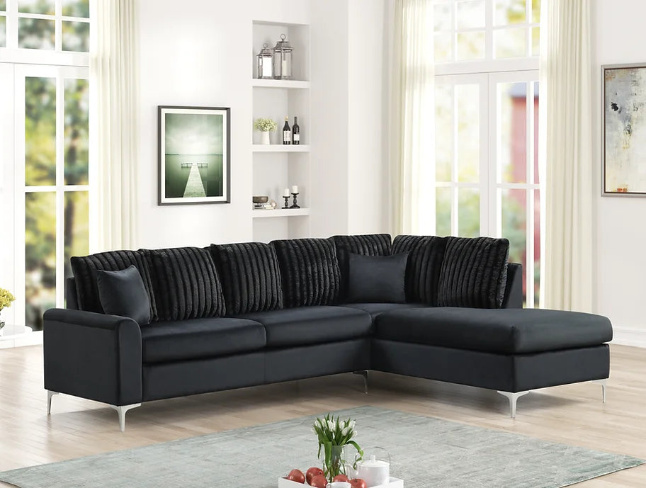 S250 ELINA BLACK SECTIONAL