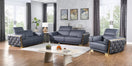 Switch MI-1245 HEXOR NAVY ITALIAN LEATHER LIVING ROOM SET AVAILABLE AS 2 PIECE OR 3 PIECE SET 1 image