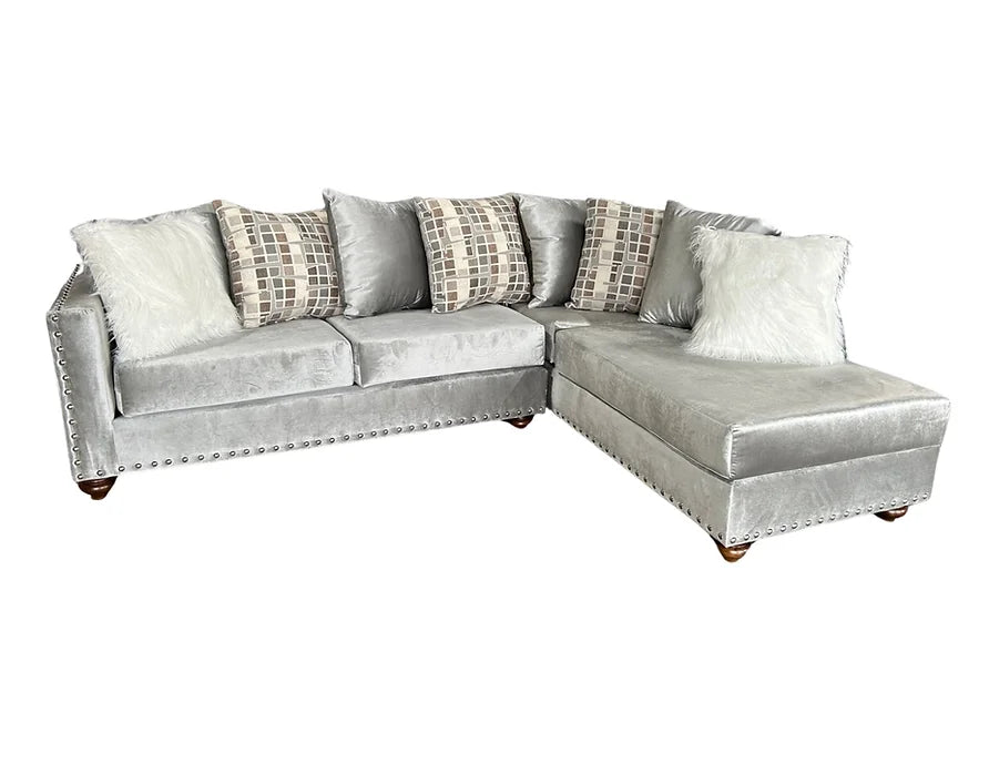 S315 2 PIECE SILVER SECTIONAL