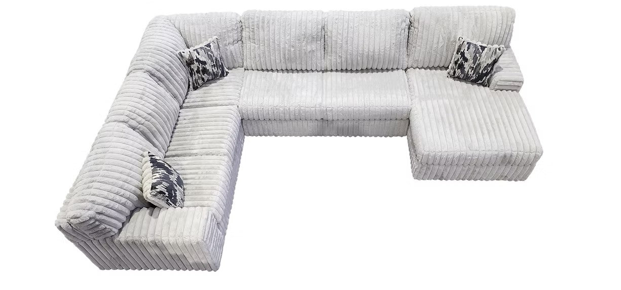 S319 AUSTIN 3 PIECE LIGHT GREY SECTIONAL