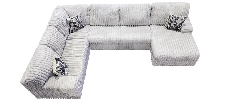 S319 AUSTIN 3 PIECE LIGHT GREY SECTIONAL