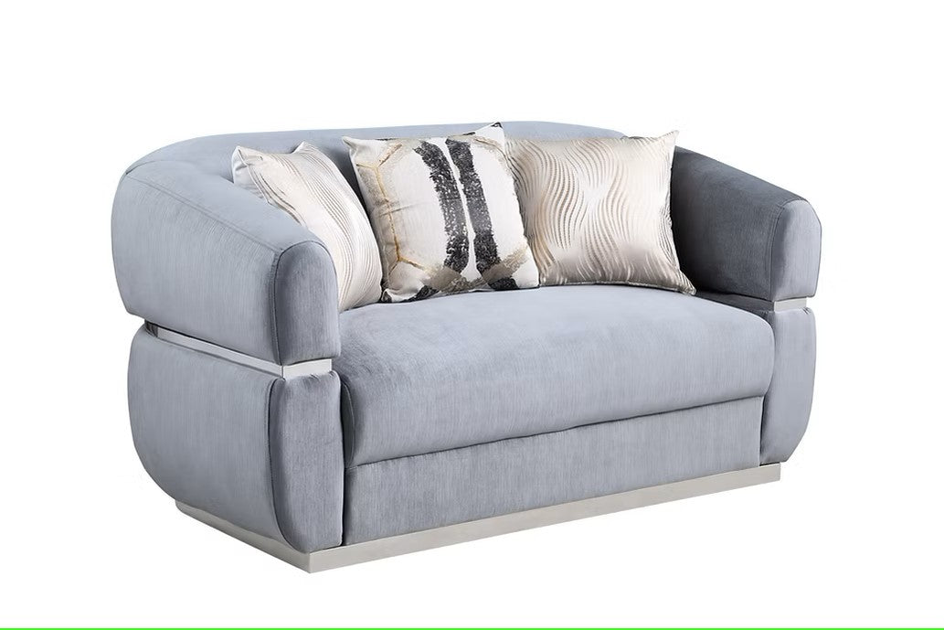 S3500 CARMELA GREY LIVING ROOM SET AVAILABLE AS 2 PIECE OR 3 PIECE SET