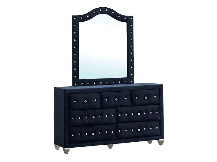B2030 DIVINA BLACK BEDROOM SET AVAILABLE IN QUEEN AND KING SIZES