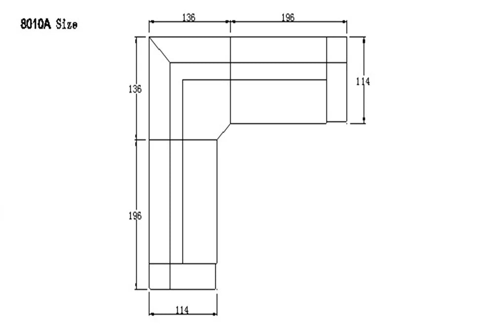 MI-8010A DOMO WHITE SECTIONAL