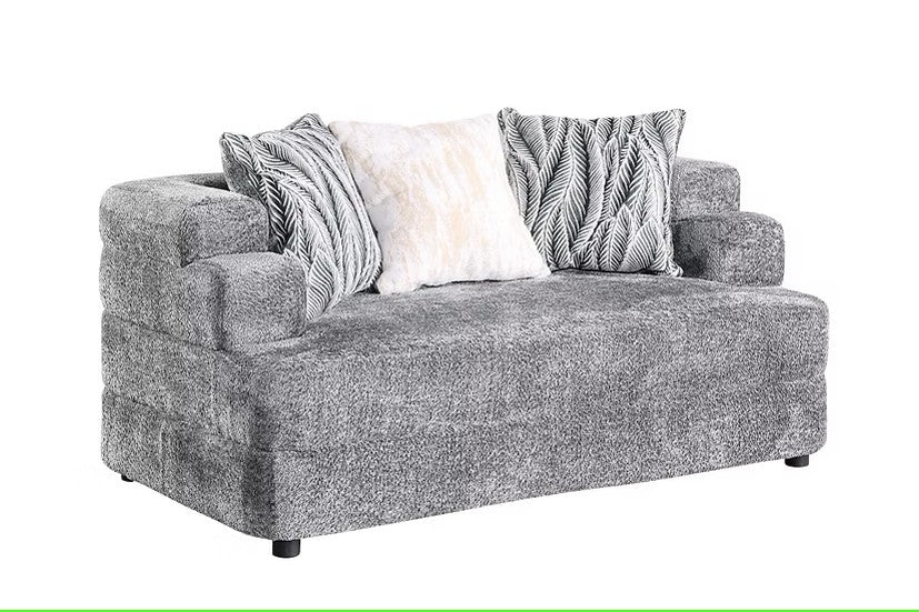 S1400 STEPSO CHARCOAL LIVING ROOM SET AVAILABLE AS 2 PIECE OR 3 PIECE SET