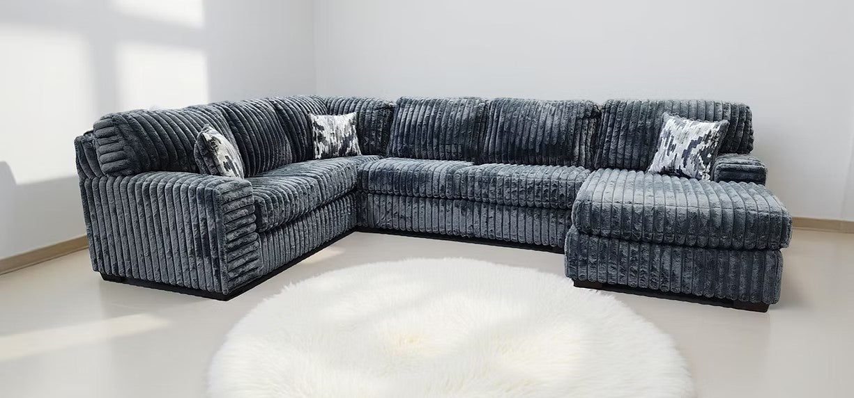 S319 AUSTIN 3 PIECE GREY SECTIONAL