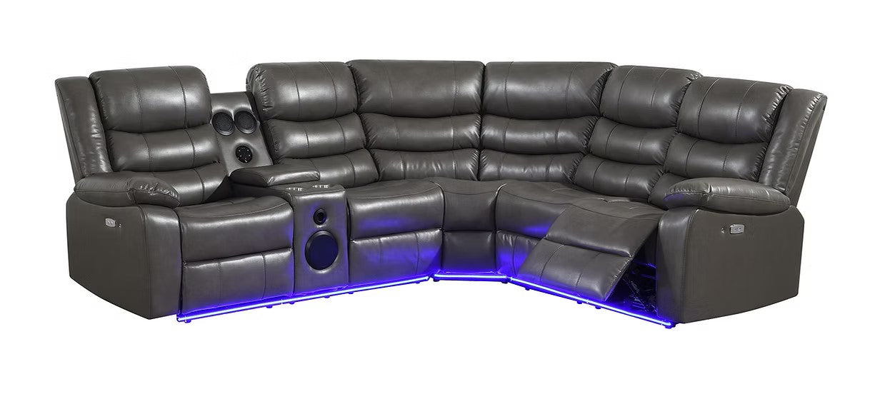 S8787 SONIC GREY RECLINING SECTIONAL
