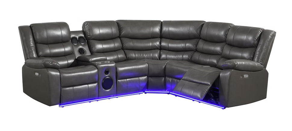 S8787 SONIC GREY RECLINING SECTIONAL