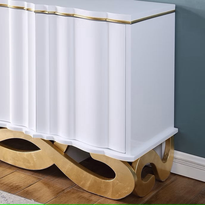 A-C28 TESSA WHITE CONSOLE TABLE