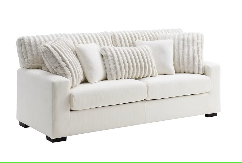 S1800 TARRA IVORY LIVING ROOM SET AVAILABLE AS 2 PIECE OR 3 PIECE SET
