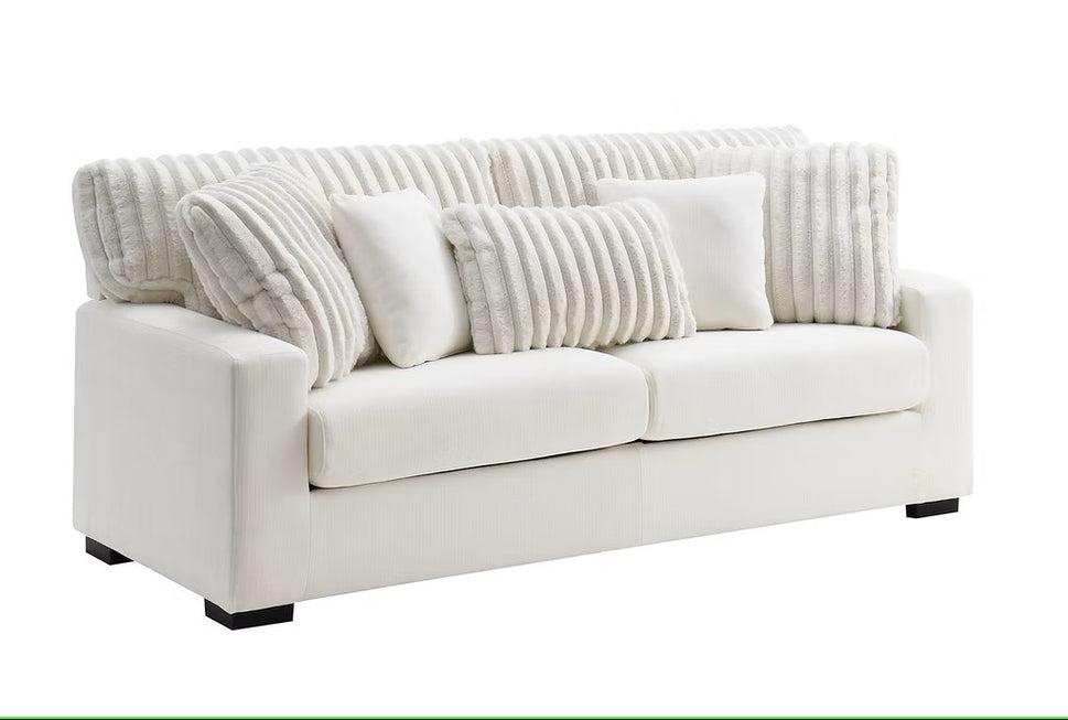 S1800 TARRA IVORY LIVING ROOM SET AVAILABLE AS 2 PIECE OR 3 PIECE SET
