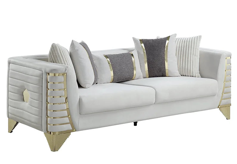 S4010 DONOVAN CREAM LIVING ROOM SET AVAILABLE AS 2 PIECE OR 3 PIECE SET