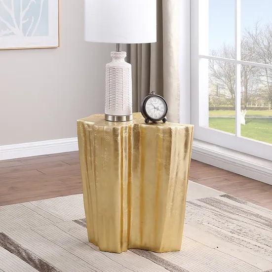A-CT09 ORO GOLD LEAF END TABLE