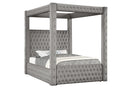 Switch B8013 MANSION GREY BED PLATFORM BED AVAILABLE IN QUEEN AND KING SIZES 2 image