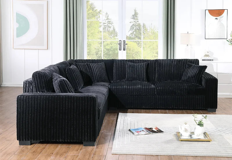 S861 COMFY II 3 PIECE BLACK SECTIONAL