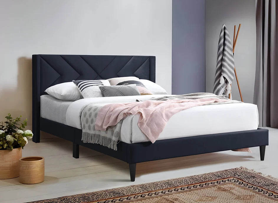 B8350 DONA BLACK BED AVAILABLE IN FULL QUEEN AND KING SIZES