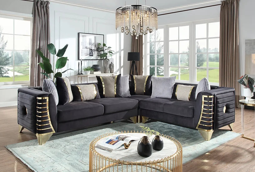 S4020 DONOVAN BLACK SECTIONAL