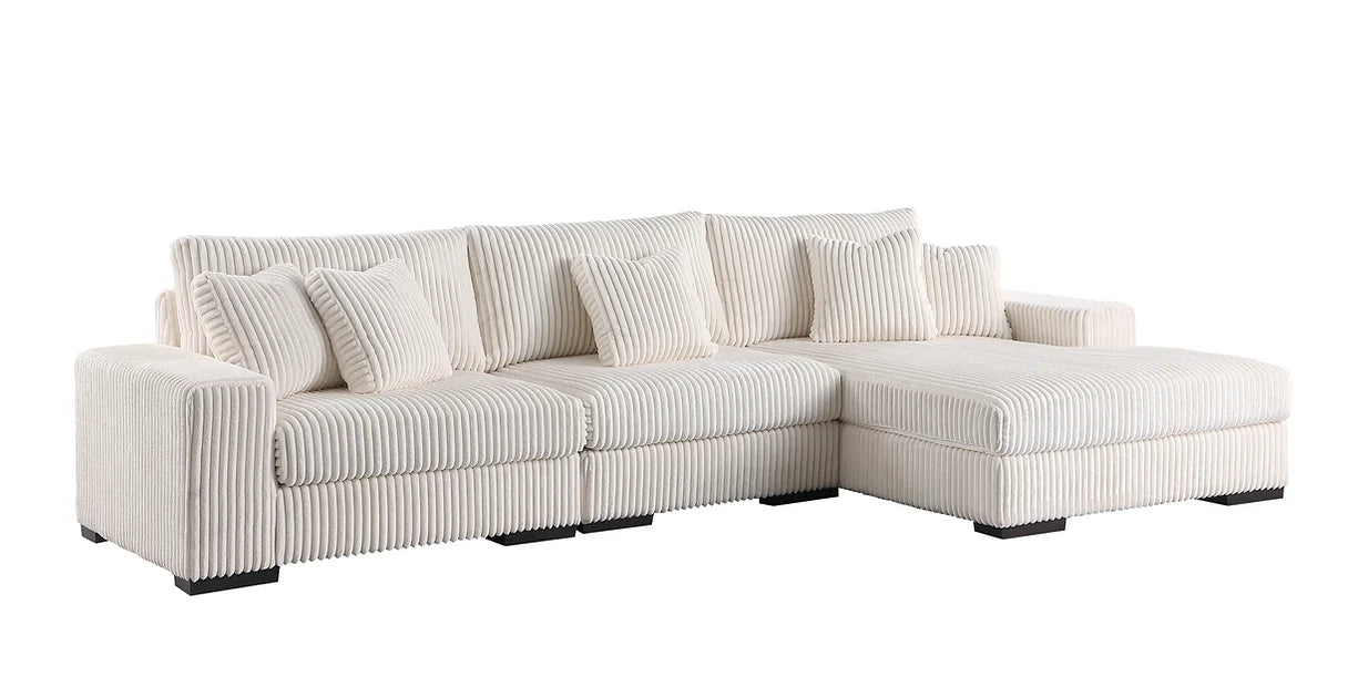 S859 COMFY 3 PIECE IVORY SECTIONAL