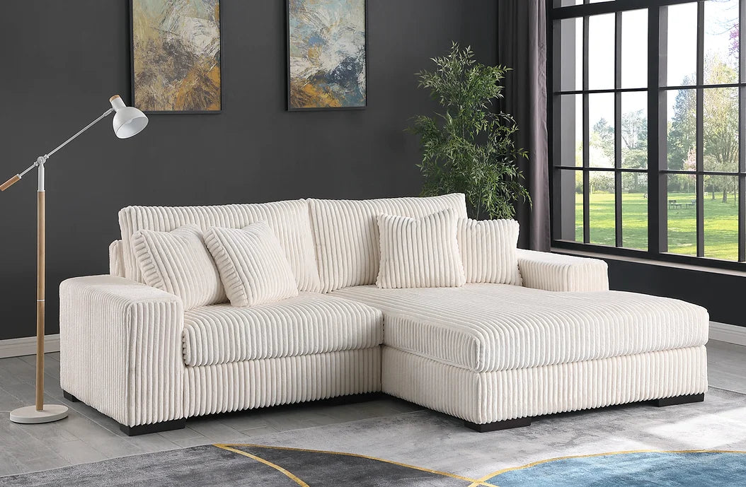 S859 COMFY 2 PIECE IVORY SECTIONAL
